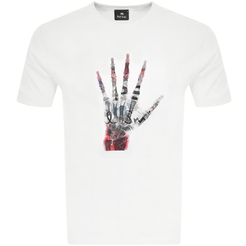 Alternative Image for ProductPS By Paul Smith Hand Print T Shirt White1